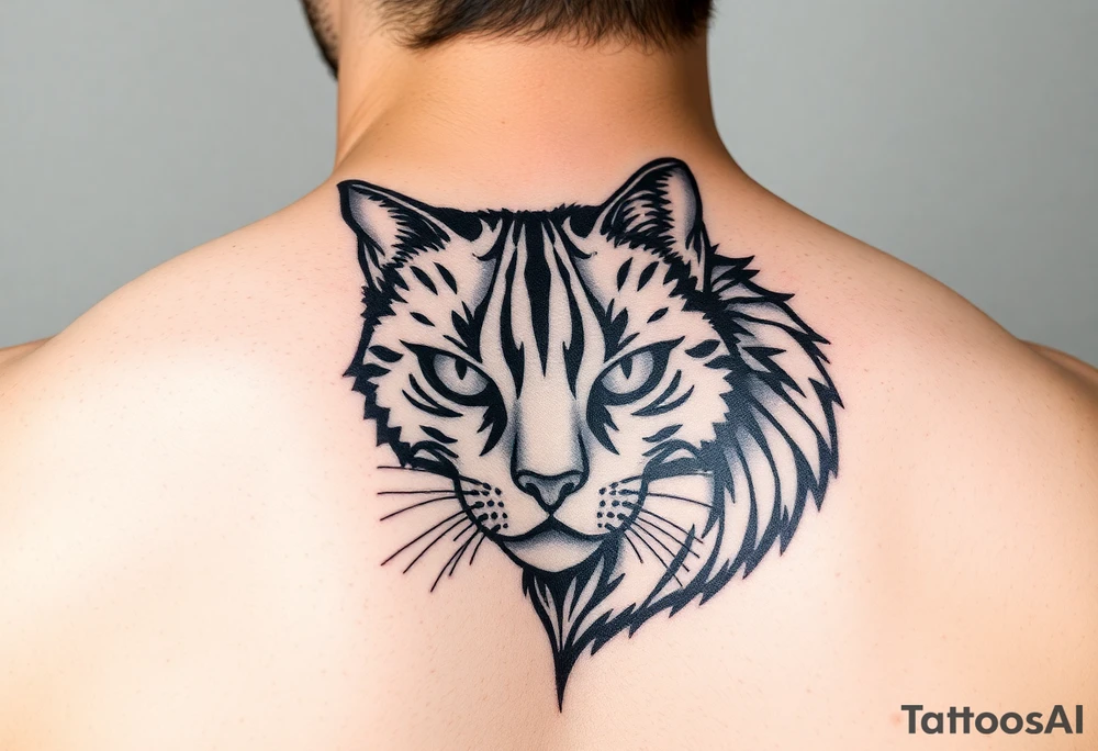 black cat tattoo idea