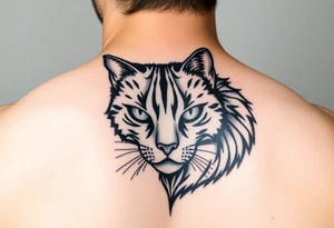 black cat tattoo idea