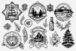 state of New Hampshire outline tattoo idea