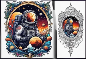 Drew space theme tattoo idea
