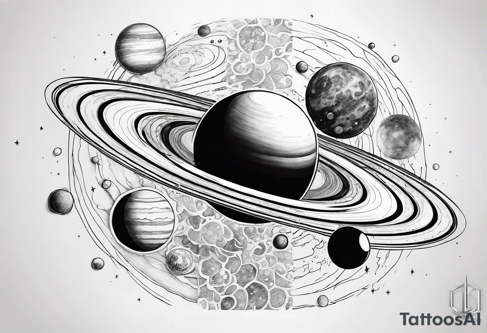 A solar system tattoo idea