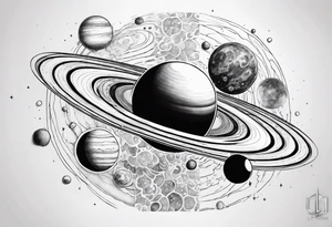 A solar system tattoo idea