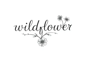 wildflower as the stem of a flower tattoo idea