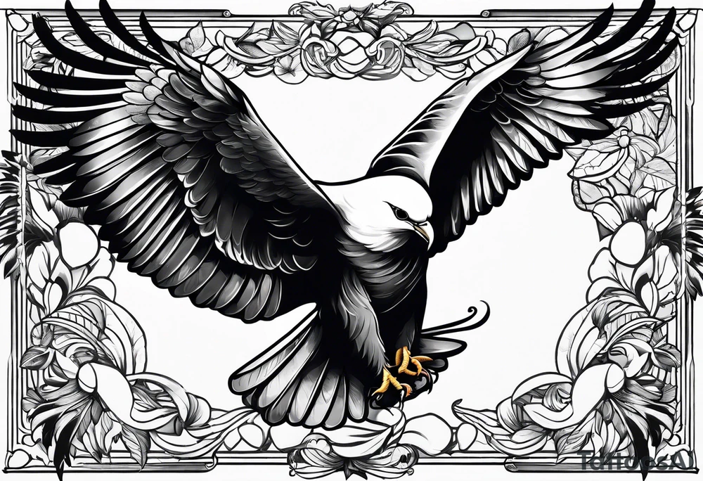 White Dove and Eagle tattoo idea