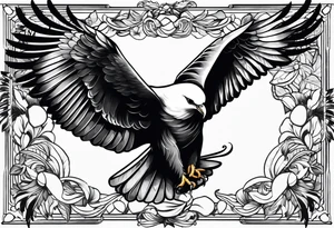White Dove and Eagle tattoo idea