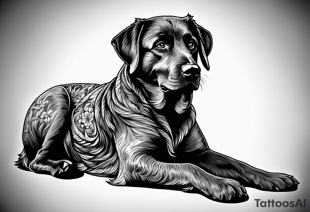 Dog passed away tattoo idea
