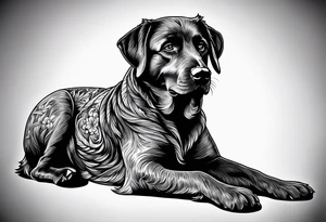 Dog passed away tattoo idea