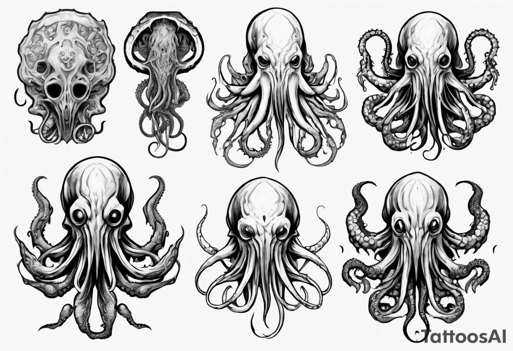 Cthulhu on hand with tentacle on finger tattoo idea Cthulhu on hand with tentacle on finger tattoo idea