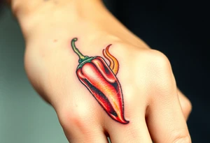 Chili pepper fire tattoo idea