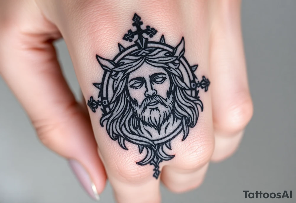 Finding peace in chaos within jesus tattoo idea