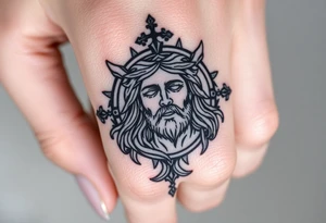 Finding peace in chaos within jesus tattoo idea