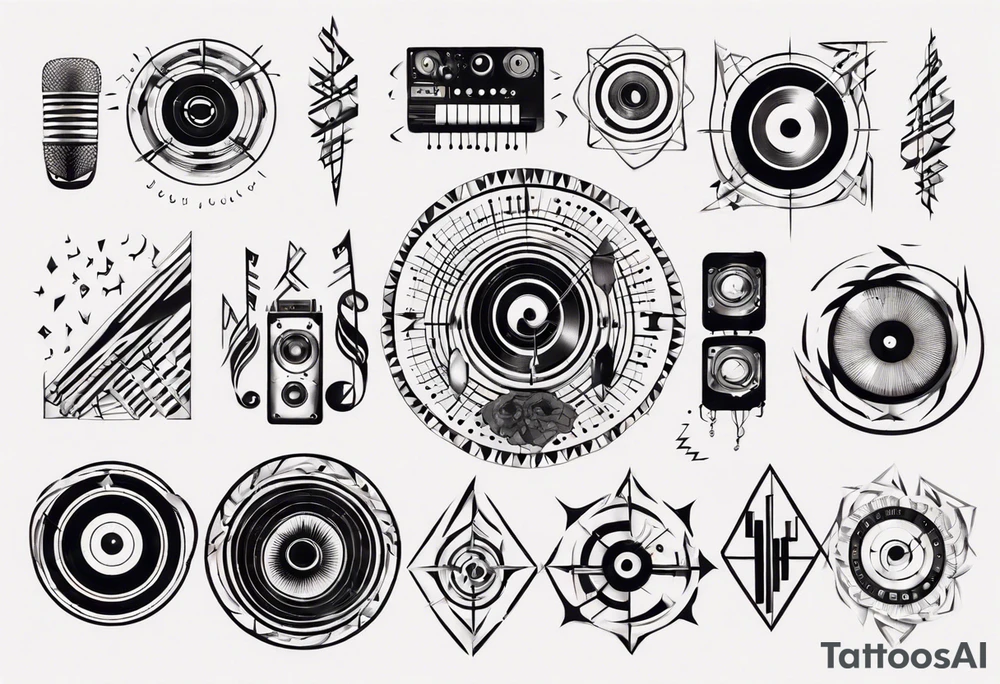 music sound tattoo idea