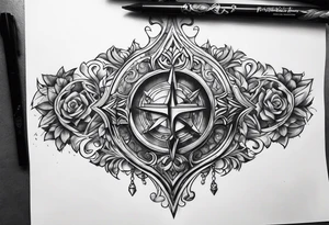 broken sword weapon tattoo idea