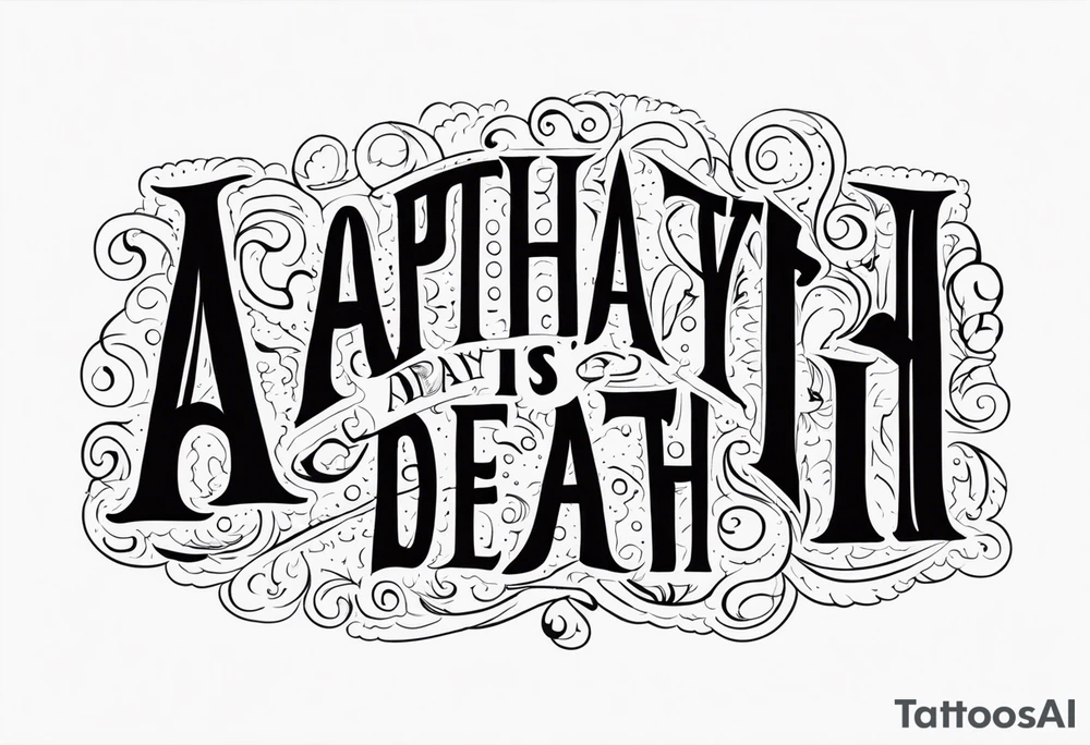 Apathy is death tattoo idea