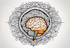 a mindful brain in positive energy thinking about self improvement tattoo idea