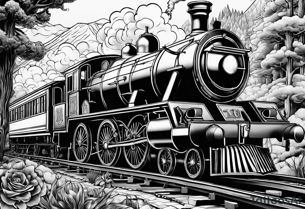 Harry Potter theme with train and owl tattoo idea Harry Potter theme with train and owl tattoo idea