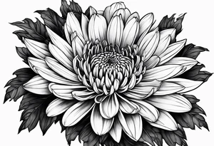 single chrysanthemum flower tattoo idea