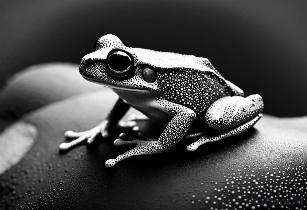 a psychedelic frog tattoo idea