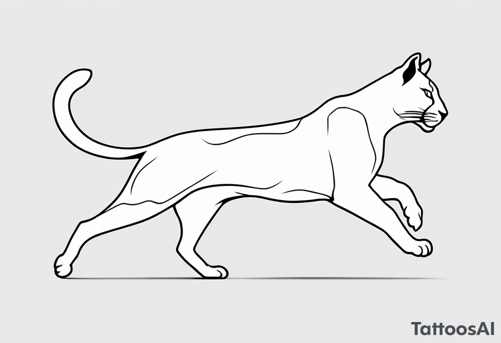 puma running tattoo idea