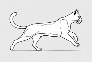 puma running tattoo idea