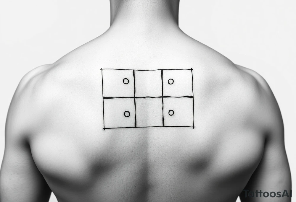 One-blank domino tile tattoo idea