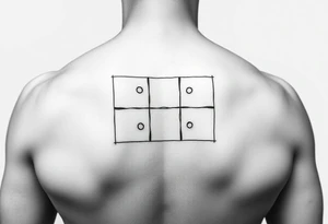 One-blank domino tile tattoo idea