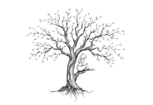 Racine arbre de vie bébé tattoo idea