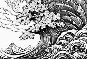 a lighting bolt storm tattoo idea