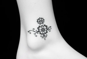 Anklet and charm Diane tattoo idea