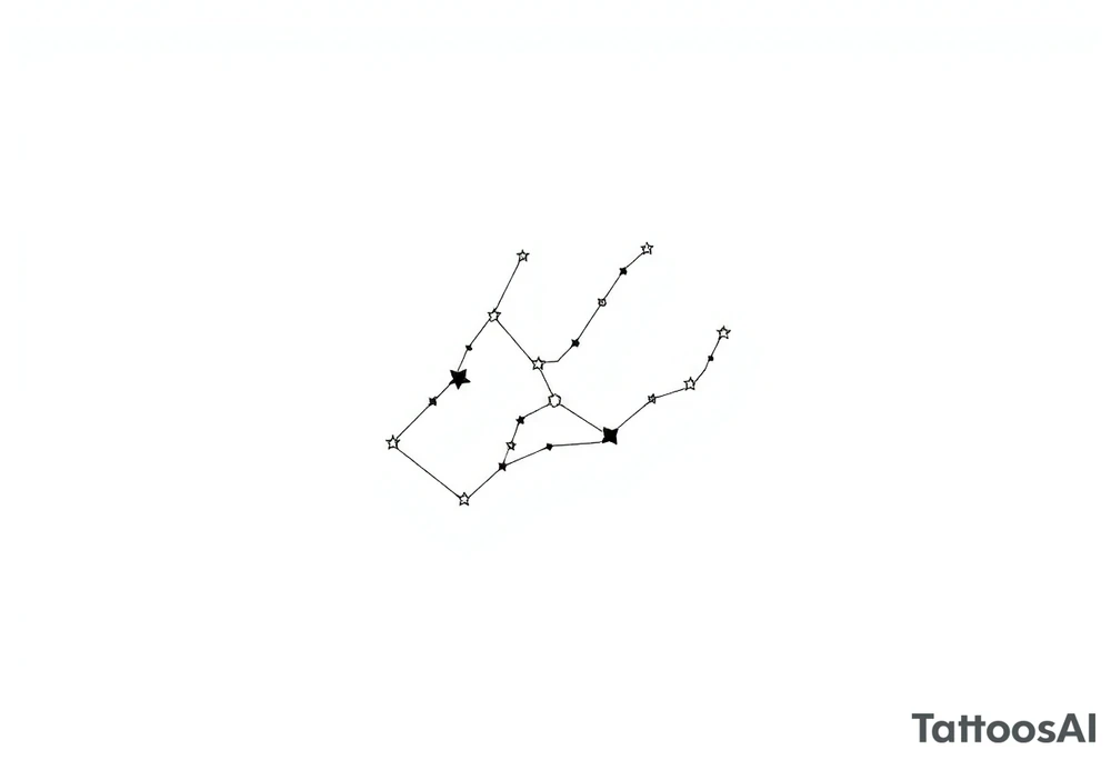 Castor and pollux star 
constellation tattoo idea