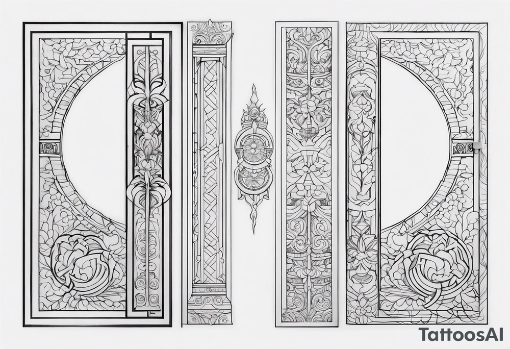 Balinese split gates tattoo idea