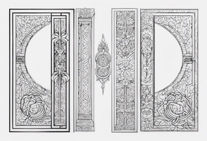 Balinese split gates tattoo idea