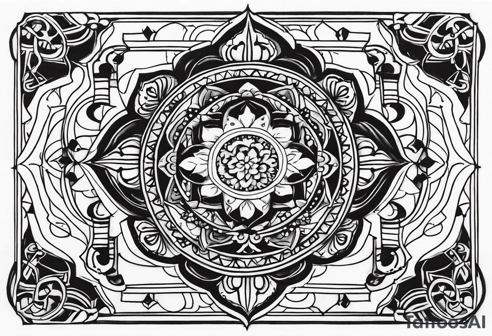 black, mandara, tattoo idea