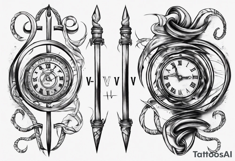 infinity loop with roman numeral IV on the line tattoo idea