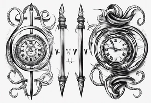 infinity loop with roman numeral IV on the line tattoo idea