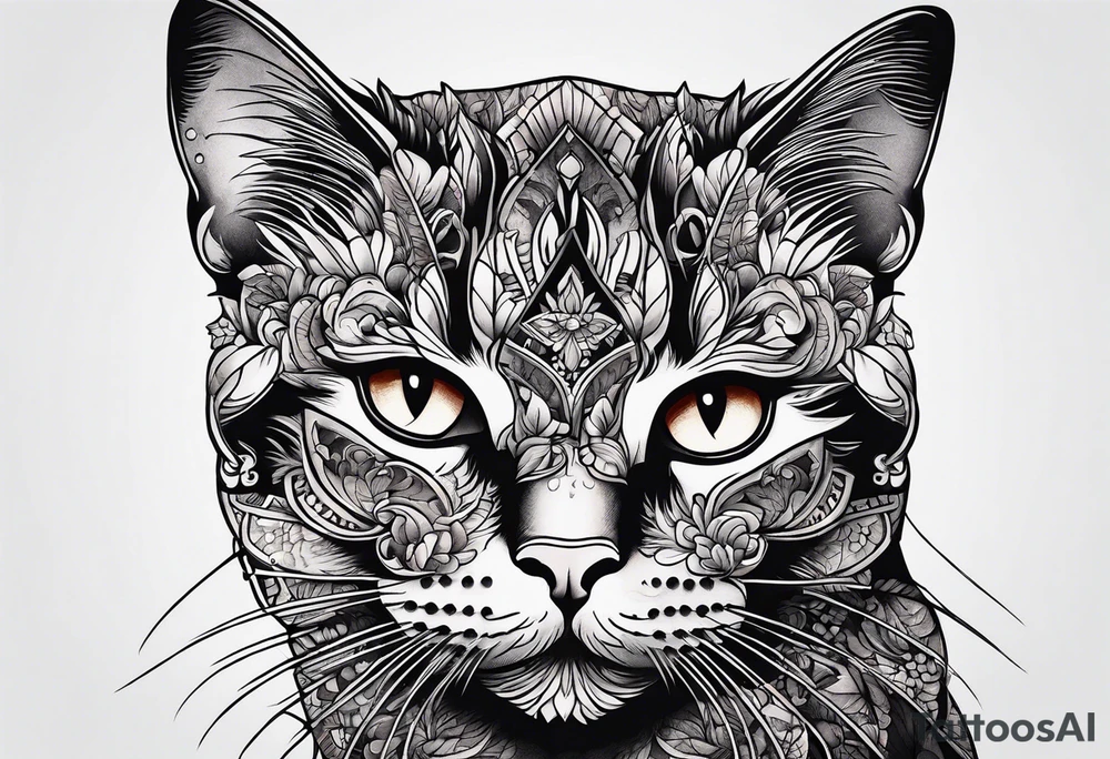 hairless cat tattoo idea