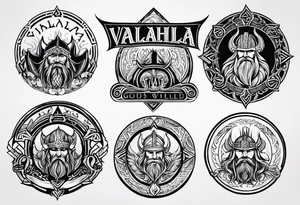 Valhalla viking  gods tattoo idea