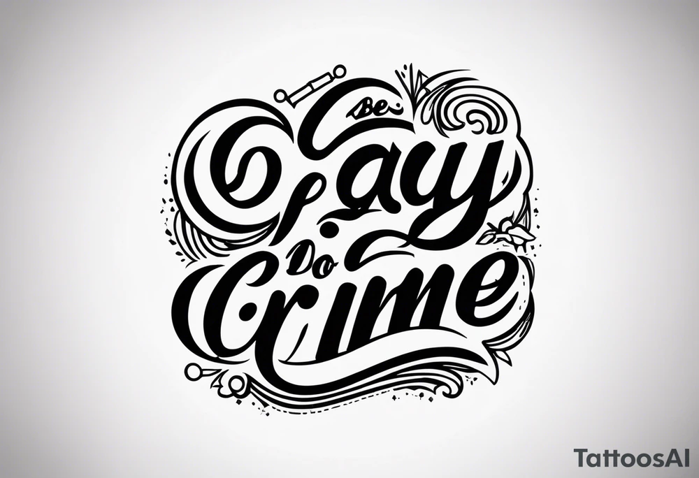 Be Gay Do Crime tattoo idea