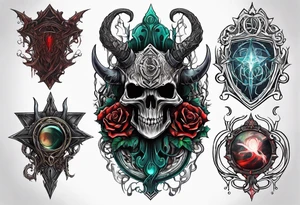 Eldritch god, bloodborne hunter's mark tattoo idea