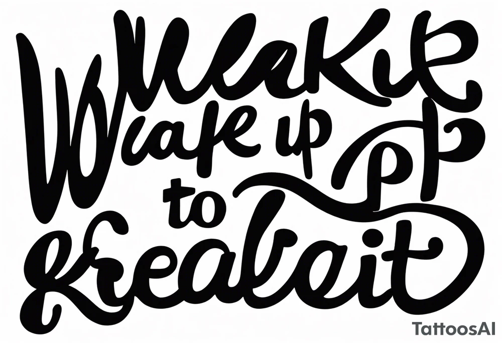 "wake up to reality tattoo idea