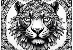 aztec black jaguar tattoo idea