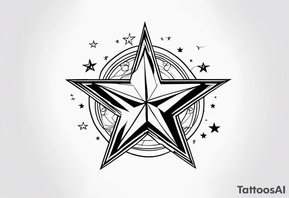 rock star star tattoo idea