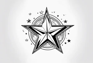 rock star star tattoo idea