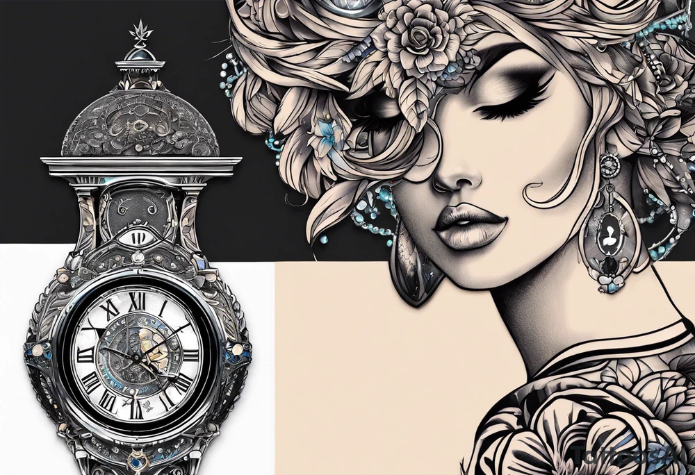 Un reloj de bolsillo, con grabado que diga “don’t forget April-24 tattoo idea