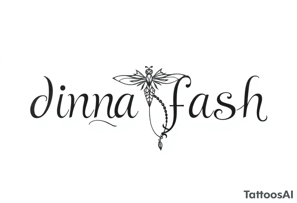 dinna fash. Style celtic flower. Dragon fly. Minimaliste. Simple tattoo idea
