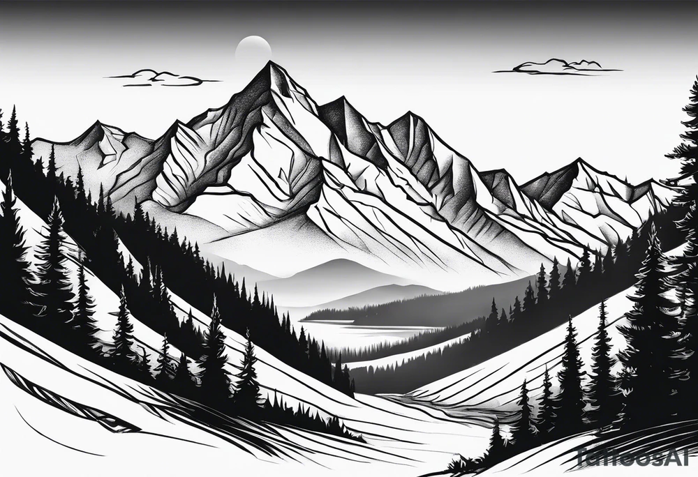 Mountains tattoo idea