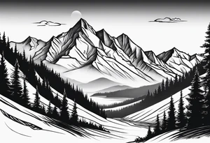 Mountains tattoo idea
