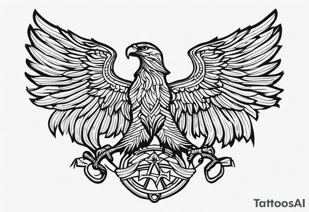 Slavic eagle tattoo idea