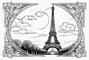 Eiffel tower tattoo idea