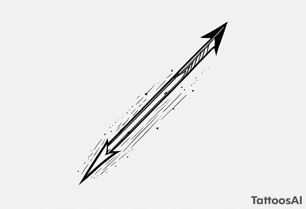Simple Vertical Arrow tattoo idea